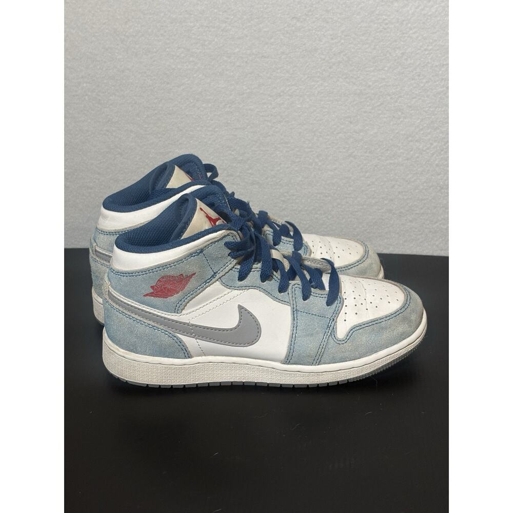 Jordan 1 Wht & Denim Size 4.5Y - Picture 5 of 7